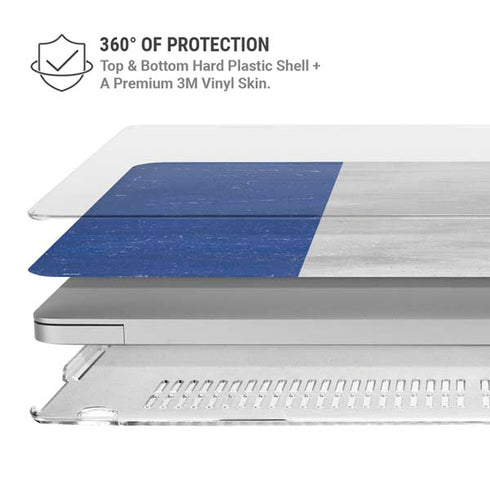 French Flag Distressed MacBook Pro 13in (2020) Case plus Skin